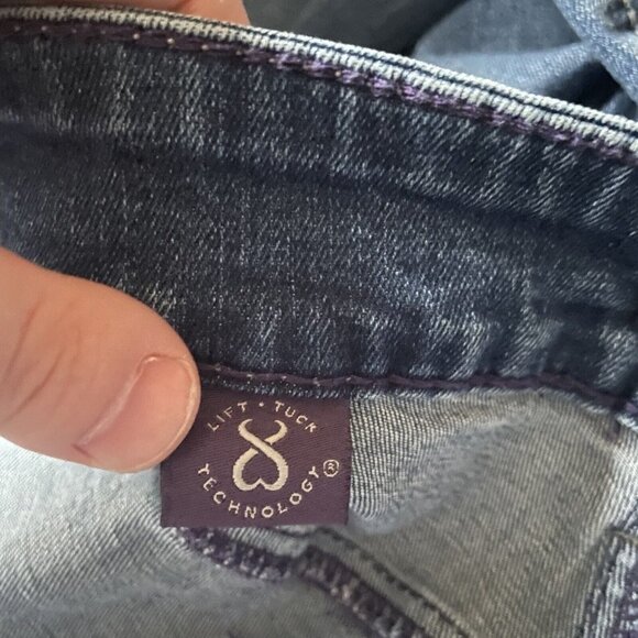 NYDJ Wmn Plus 24W Blue Med Wash Lift Tuck Technology Straight Leg Ankle Jeans - Picture 9 of 12